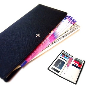 [excuve] Lx2 X-SLIM Wallet 이니셜 천연가죽 슬림 장지갑 (Cream)